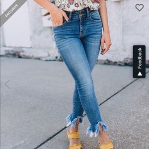 Mid-Rise Ankle Skinny Stretch Jeans